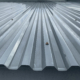 Close Up View Of Metal Commercial Roof
