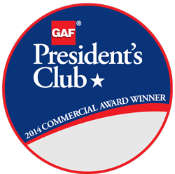 GAF President's Club roofer 2014