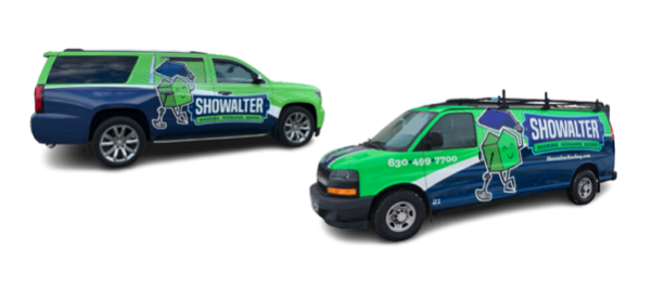 Showalter Roofing Services Vehicles
